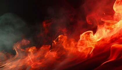 Red and Black Smoke and Flames Background
