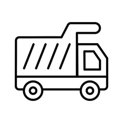 Check this beautifully crafted dump truck vector design, isolated on white background