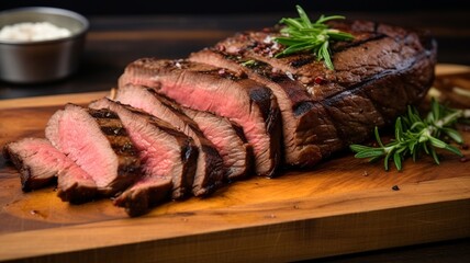 Tri-tip Steak: Versatile Beef Cut from Bottom Sirloin, Grilled Over Red Oak