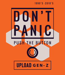 Genaration Z typography. İllustration. vector. print. message