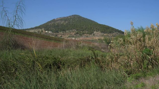 Mount Tabor in the Galilee, Israel, where the Church of Transfiguration is located