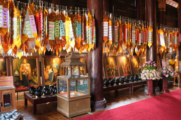 buddhist prayer wheels in chiang mai - obrazy, fototapety, plakaty