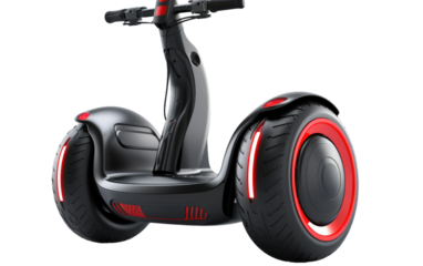 Fascinating Colorful Digital Segway on White or PNG Transparent Background.