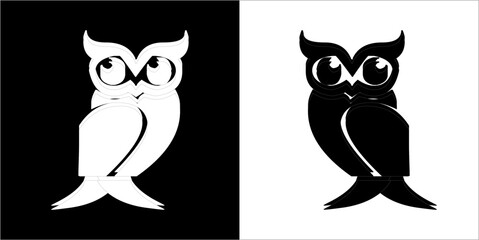 Fototapeta premium Illustration vector graphics of owl icon