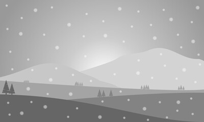 Winter background illustration design vector