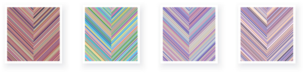 Paper cards with chevron striped geometric detailed patterns.