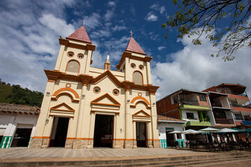 Hispania, Antioquia - Colombia - August 24, 2023. The municipality was founded in the year 1925, with a population of 5,469 inhabitants.