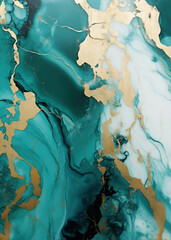 Teal White Gold Marble Texture