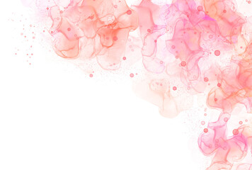 Pink Alcohol Ink Watercolor