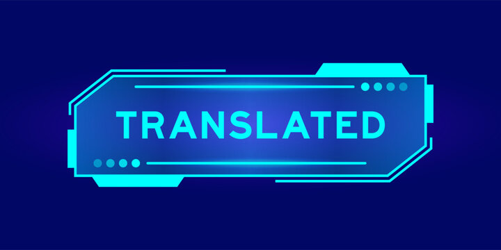 Futuristic hud banner that have word terminated on user interface screen on blue background