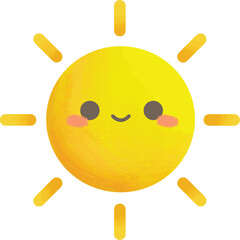 Illustration sun cute vector