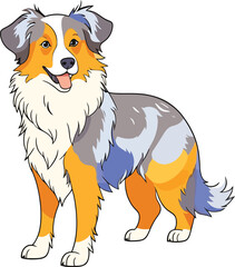 Cute Australian Shepherd Dog Vector Image