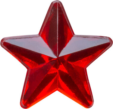 red star jewels sticker isolated on white background