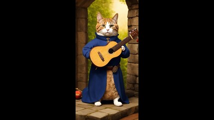 cat on the stage