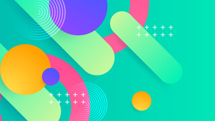 Colorful colourful vector gradient abstract background with shapes elements. Vector abstract graphic design banner pattern background template