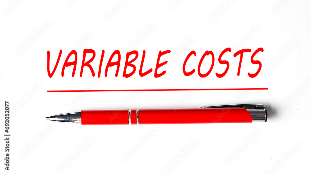 Poster text variable cost with ped pen on the white background