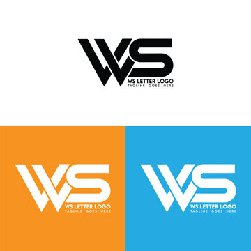 Flat design ws logo collection