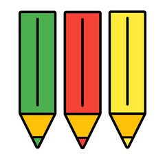 Illustration of colored pencils.