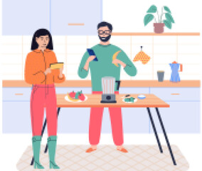 Using phone. Vector illustration. The telephone is device commonly used for communication Users rely on phone for various purposes The use technology, such as smartphones has transformed