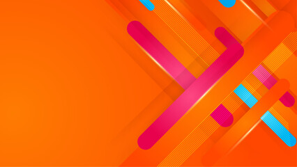 Pink blue and orange vector modern abstract background with shapes