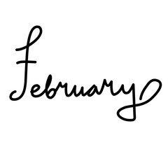 hand drawn february