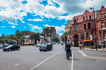 Obraz premium City Street Building View, Toronto, Ontario, Canada