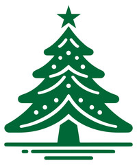 クリスマスツリーのアイコン 緑
