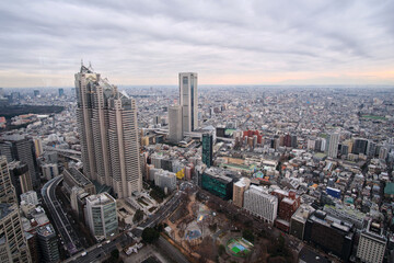 Fototapeta premium Top view of the city of Tokyo
