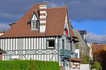 Fototapeta na wymiar Deauville; France - november 24 2023 : picturesque city