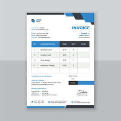 Modern and simple invoice design template.