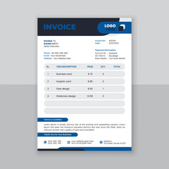 Modern and simple invoice design template.