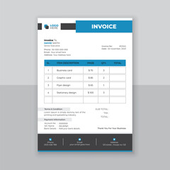 Modern and simple invoice design template.