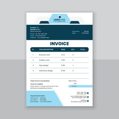 Modern and simple invoice design template.
