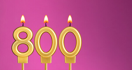 Candle number 800 - Number of followers or likes
