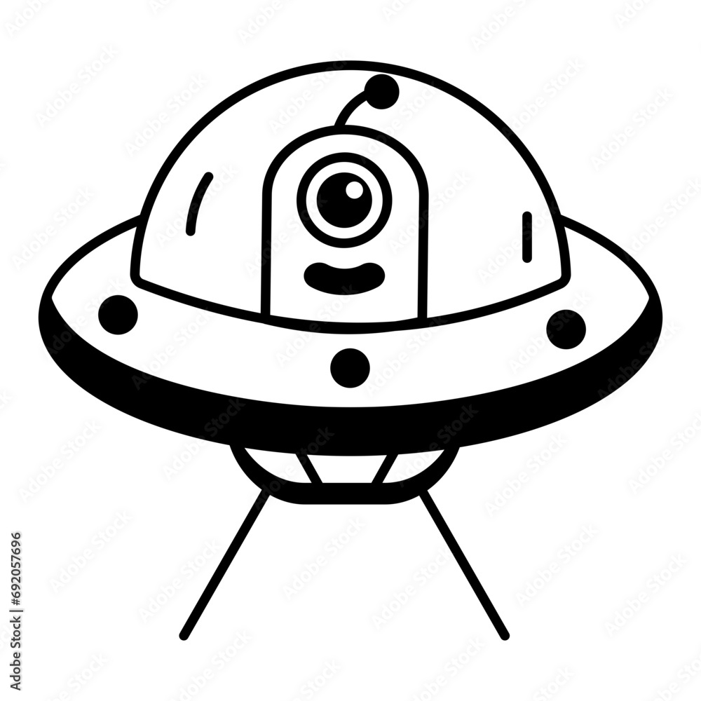 Canvas Prints get this linear icon depicting an astronaut