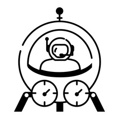 Obraz premium Get this linear icon depicting an astronaut 
