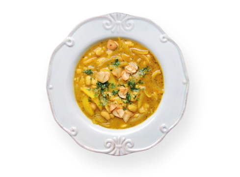 weiße Bohnensuppe mit Knoblauch