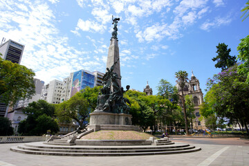 Fototapeta na wymiar Praca da Matriz square in Porto Alegre, Rio Grande do Sul, Brazil