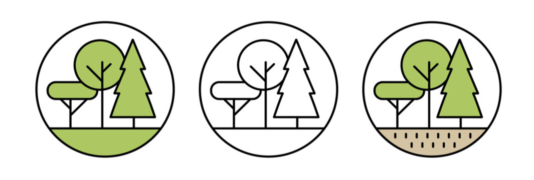 Abstraktes symbol f&uuml;r Wald, baum als Klimaschutz symbol