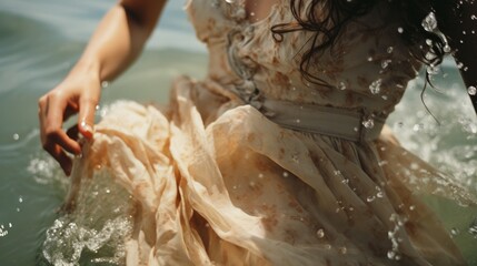 Sinking Dress with Textured Design Elements