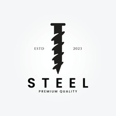nails steel logo icon symbol vector illustration design