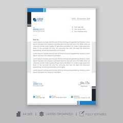Business letterhead design.