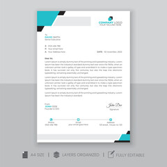 Business letterhead design.