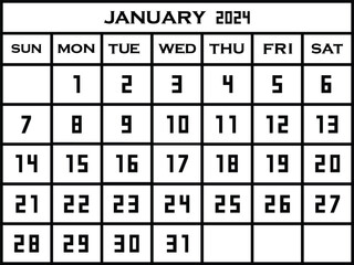 January Calendar Icon design vector