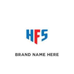 HFS logo. H F S design. White HFS letter. HFS, H F S letter logo design. Initial letter HFS linked circle uppercase monogram logo.