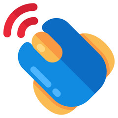 An flat design icon of smart mouse 