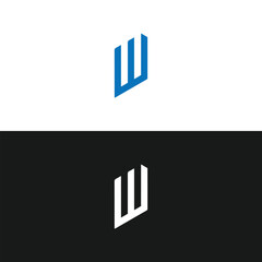W letter logo, Letter W logo, B letter icon Design with black background. Luxury W letter 