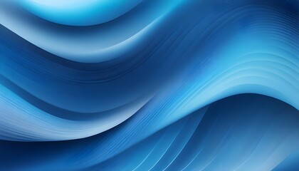 Obraz premium Light blue, smooth waves, dark blue color gradient background, blurred smooth stripes wave pattern, wallpaper.