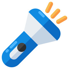 Flat design icon of torch 