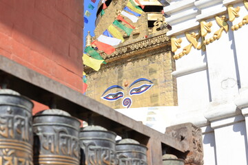 Swayambhunath or So called Monkey temple, a historic stupa in Kathmandu